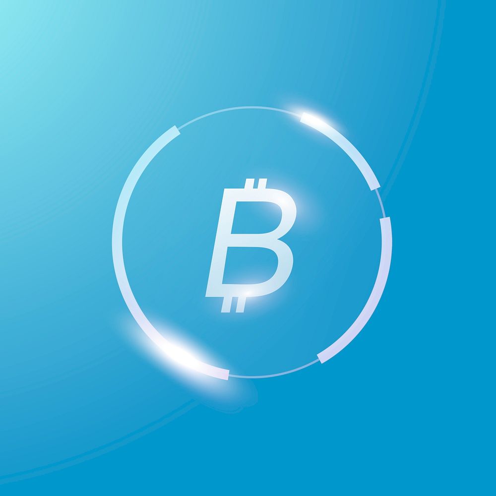 Bitcoin icon psd money currency symbol
