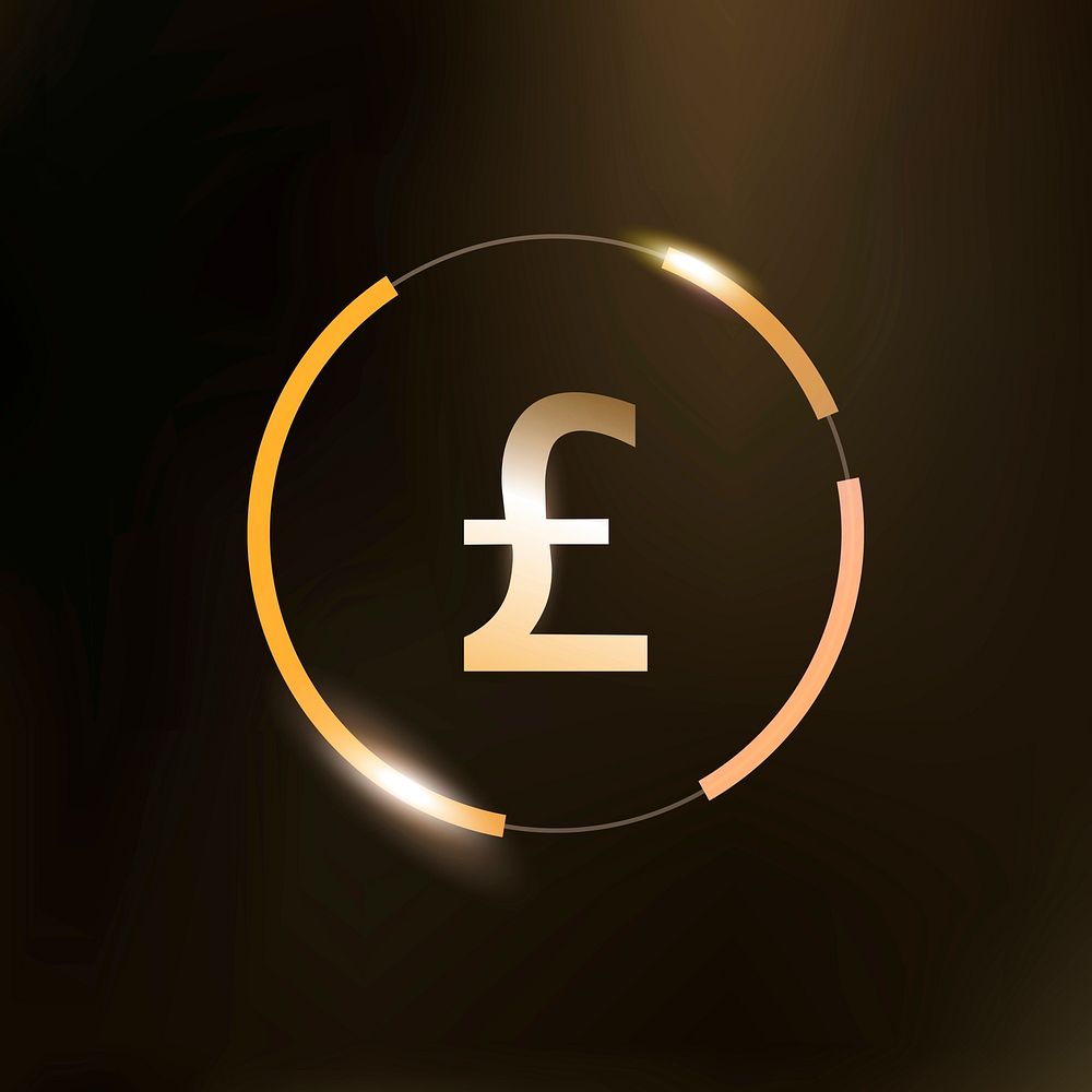 British Pound icon vector money currency symbol
