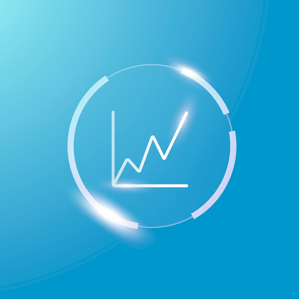 Growing graph icon psd business analytics chart symbol