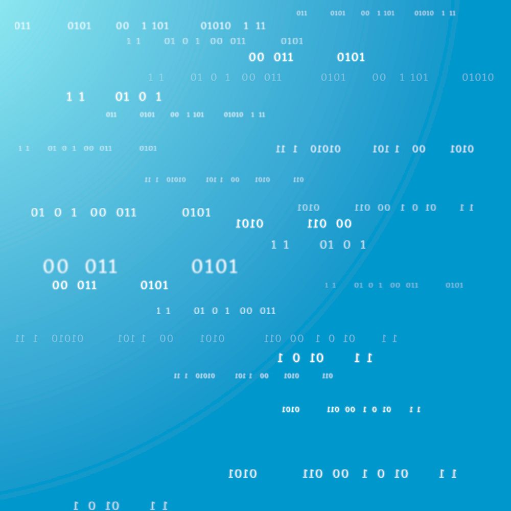 Binary code pattern psd on blue background