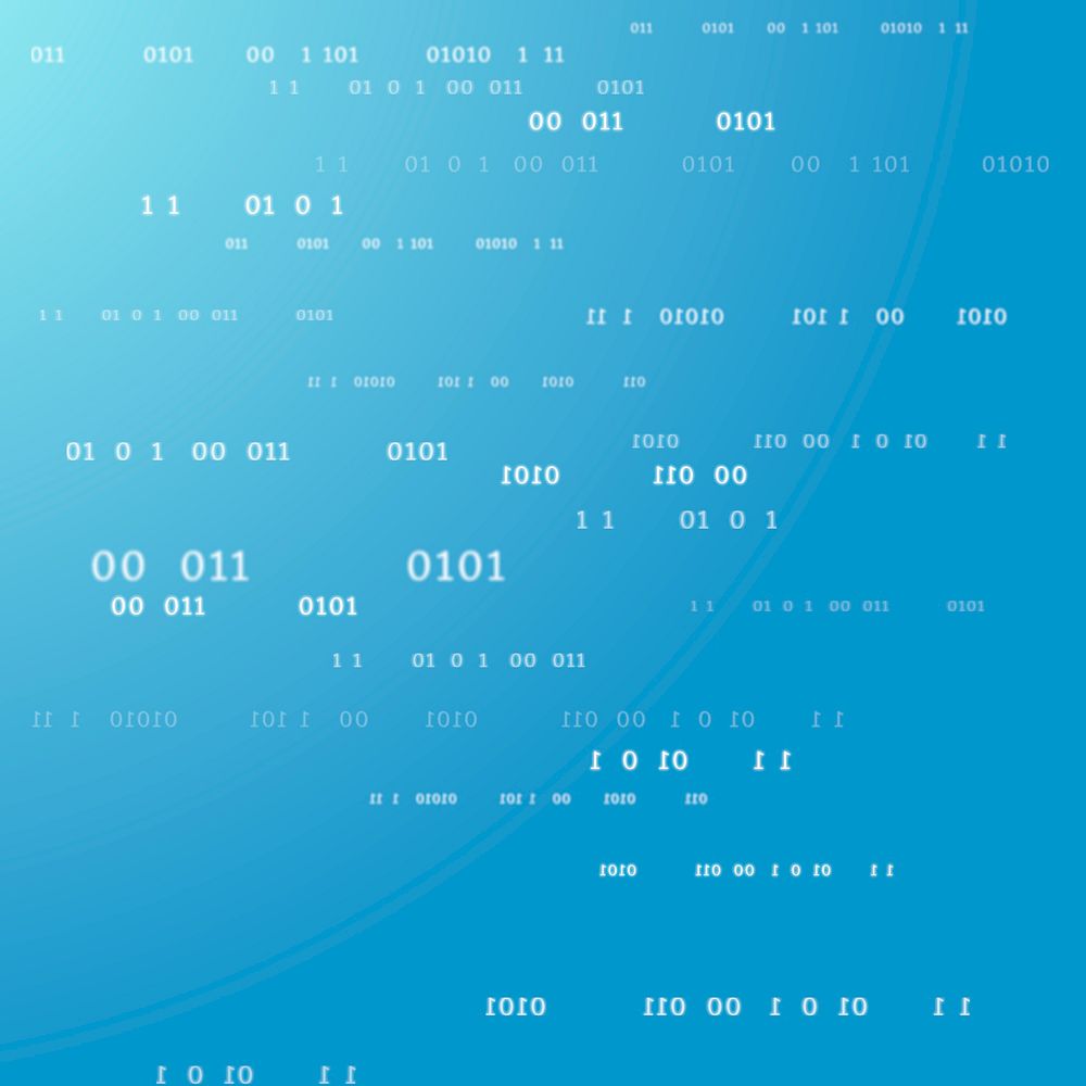 Binary code pattern psd on blue | Premium PSD - rawpixel
