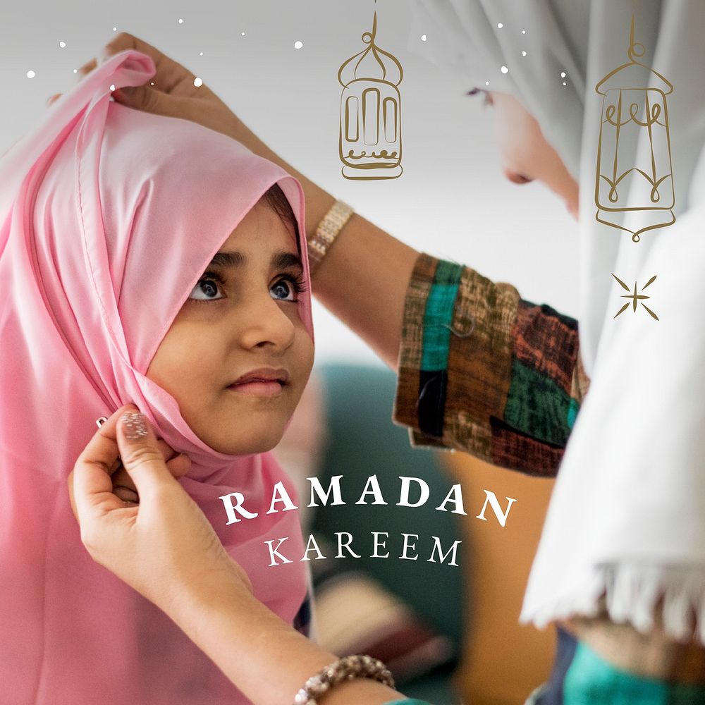 Ramadan Kareem social media post  with greeting