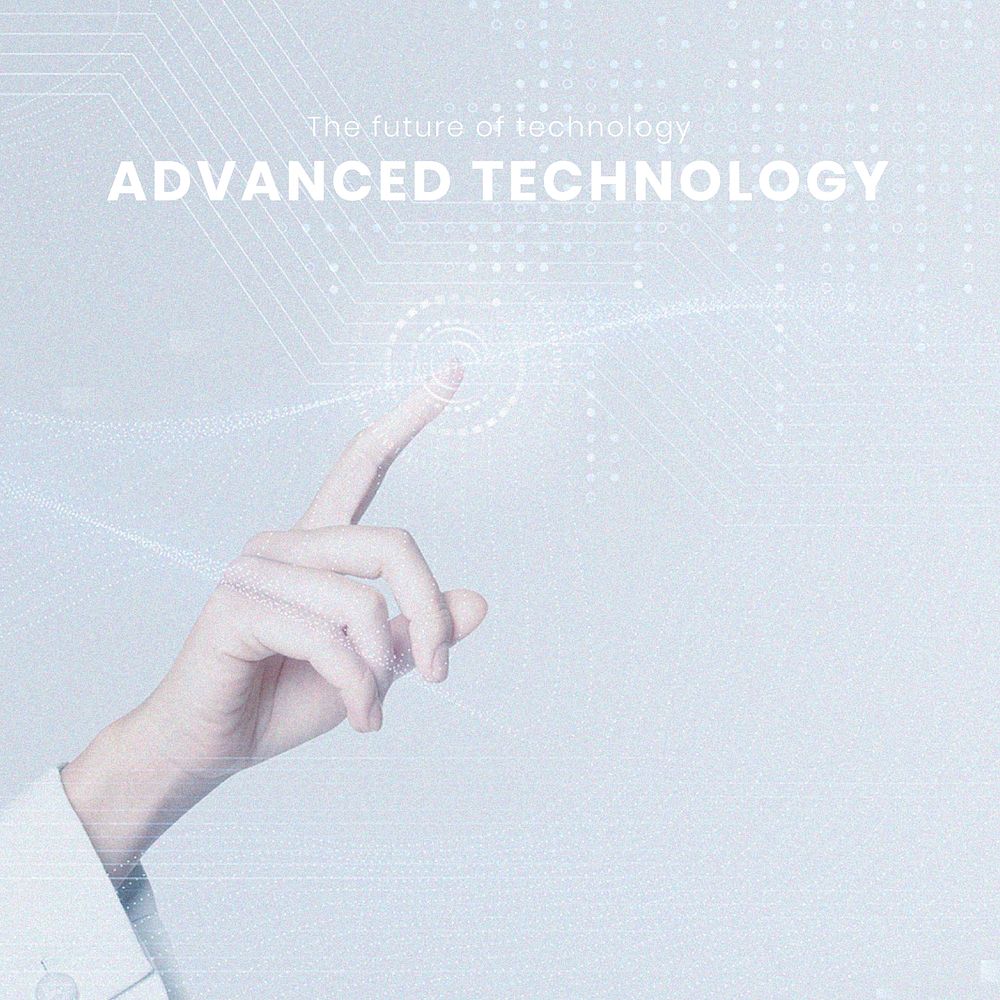 Advanced technology editable template vector futuristic innovation for social media post