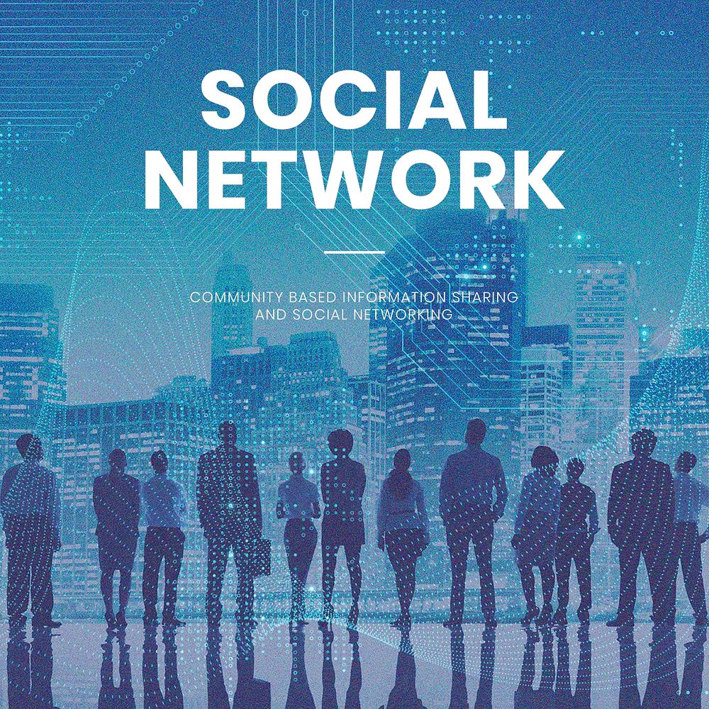 Social network technology template psd computer business social media post