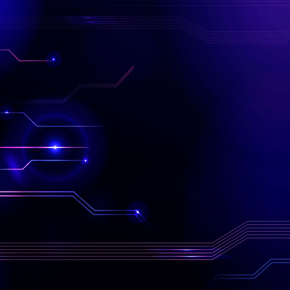 Digital grid technology background psd in purple tone