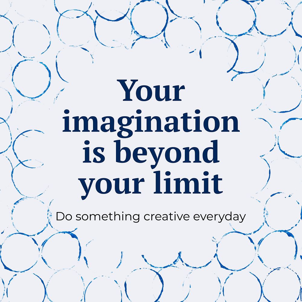 Creative inspiration banner template vector in block print theme
