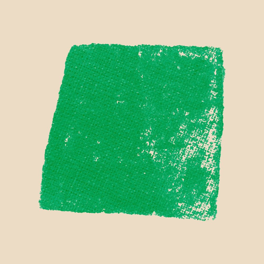 Green paint stamp DIY block print