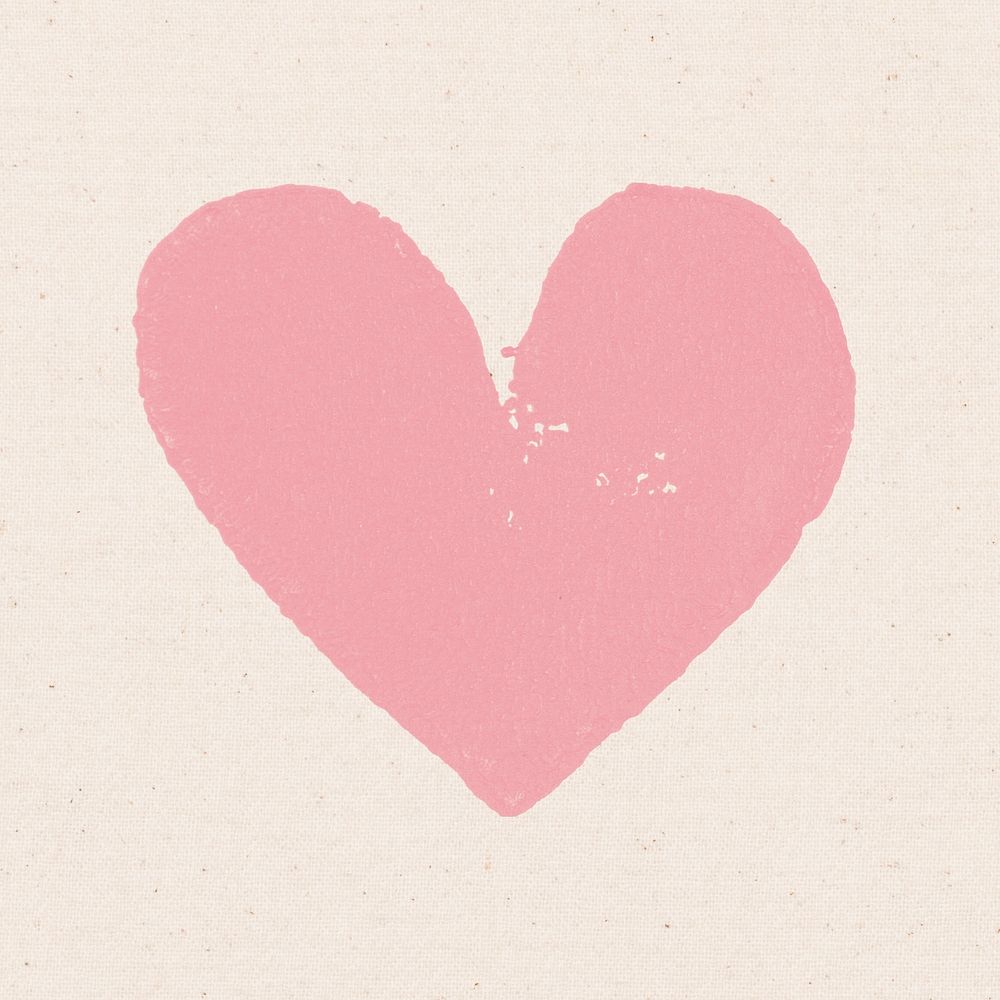 Pink heart stamp psd handmade artwork