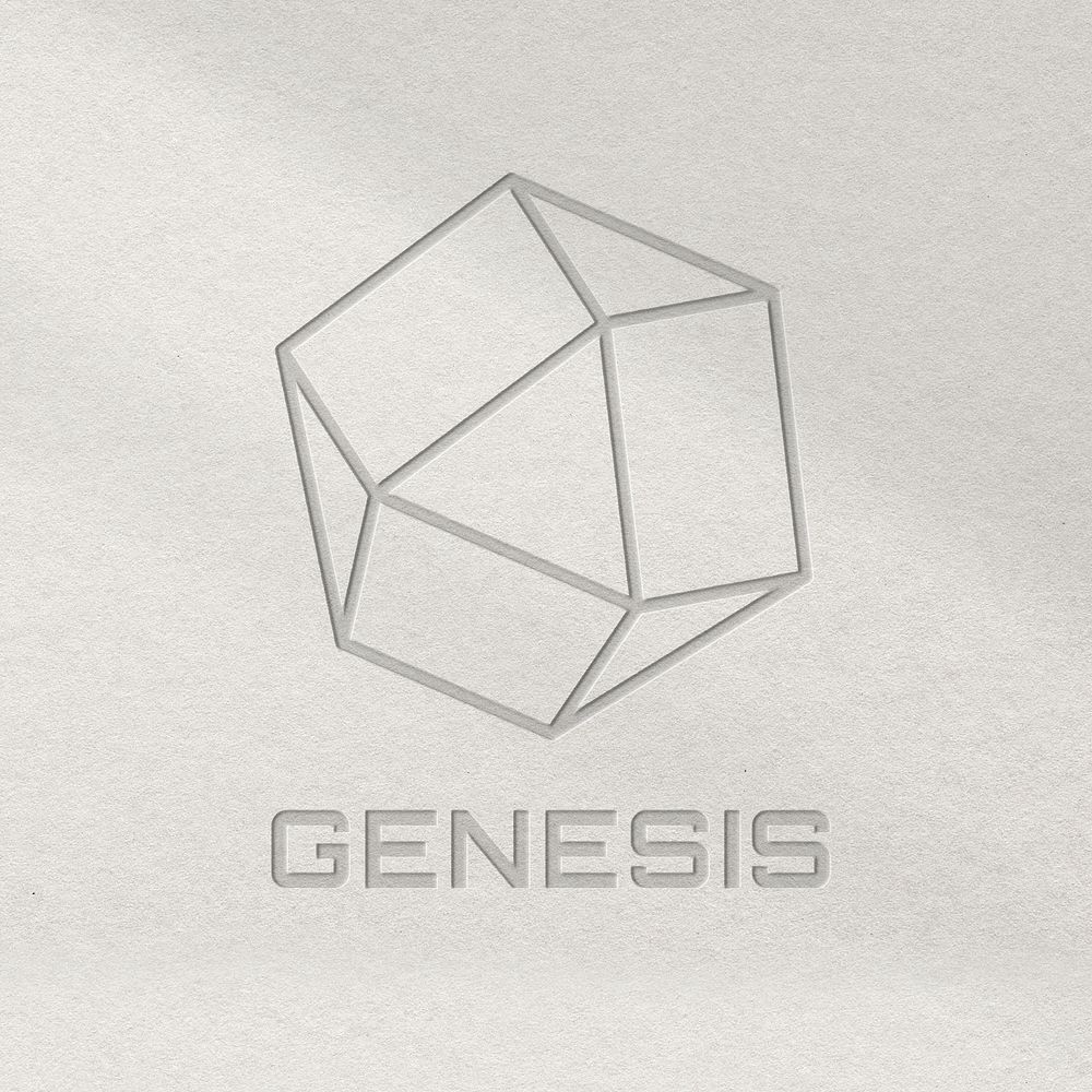 Science debossed logo effect template, editable PSD