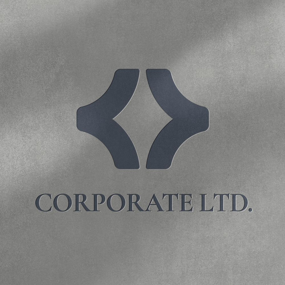 Letterpress corporate logo effect, creative studio editable design PSD