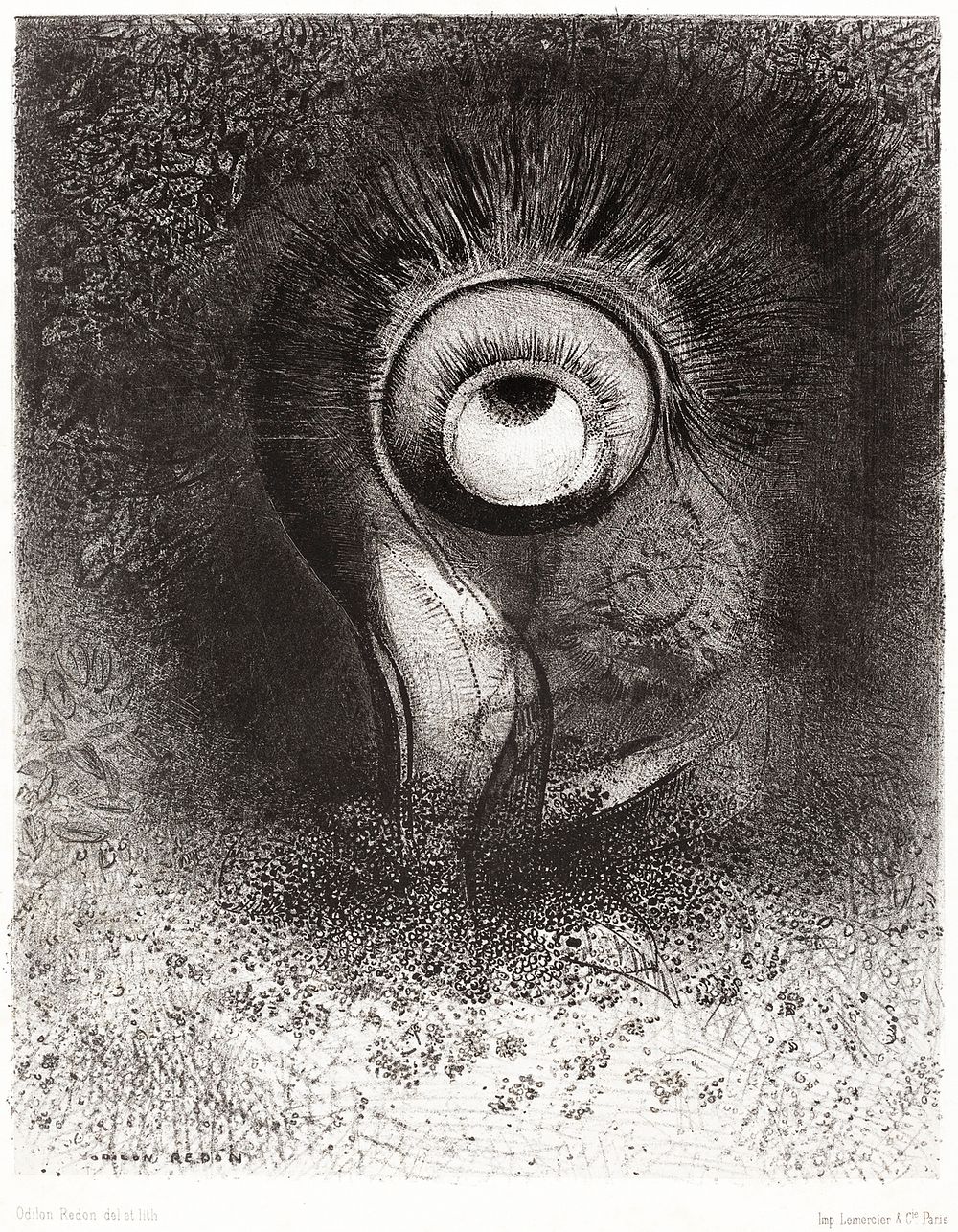 There Was Perhaps a First Vision Attempted by the Flower (1883) by Odilon Redon. Original from the National Gallery of Art.…