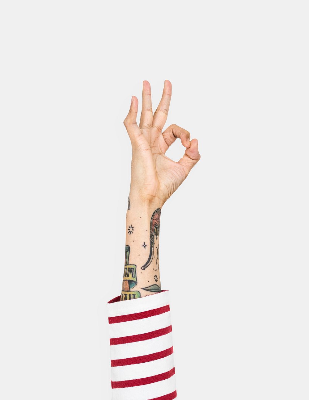 Hand showing A-Ok gesture