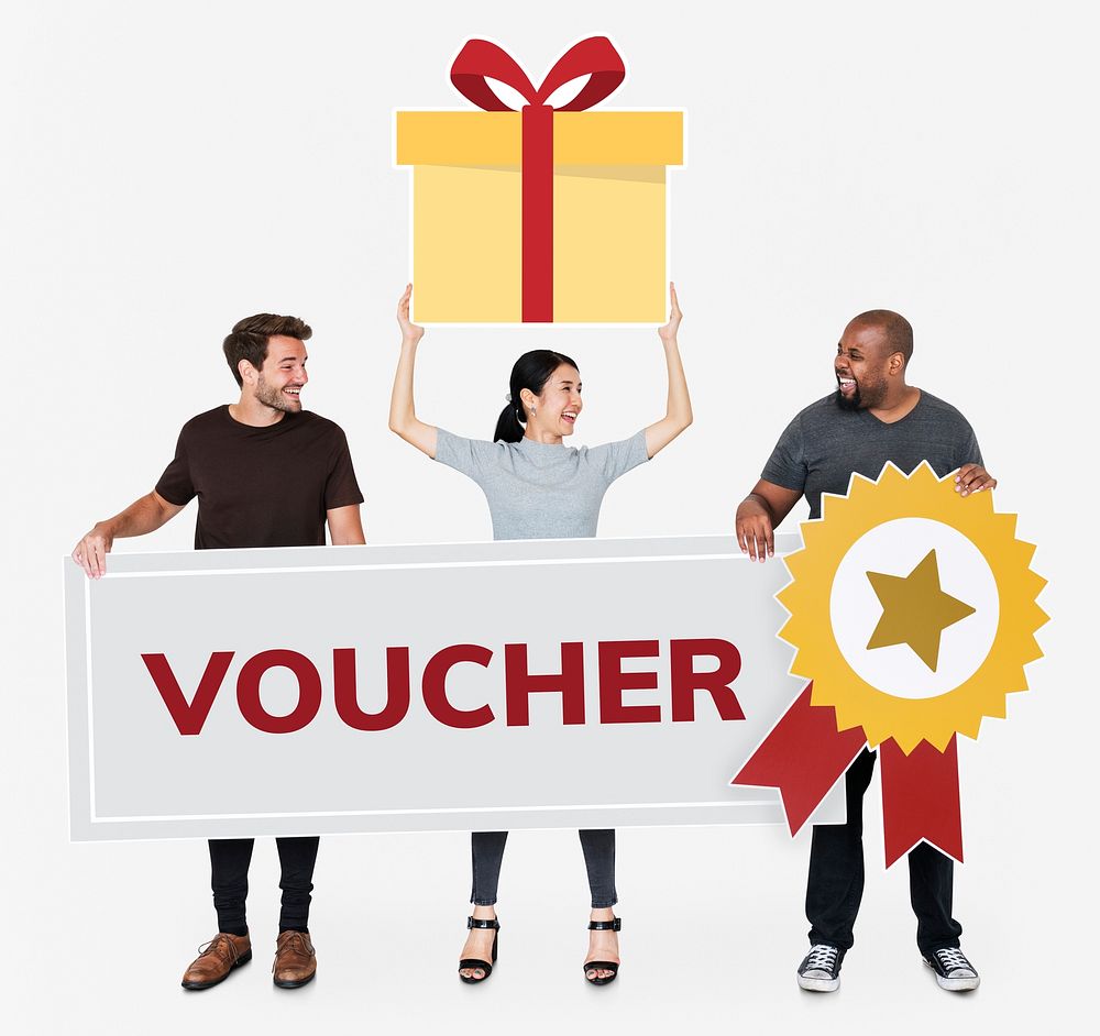 People winning a gift voucher