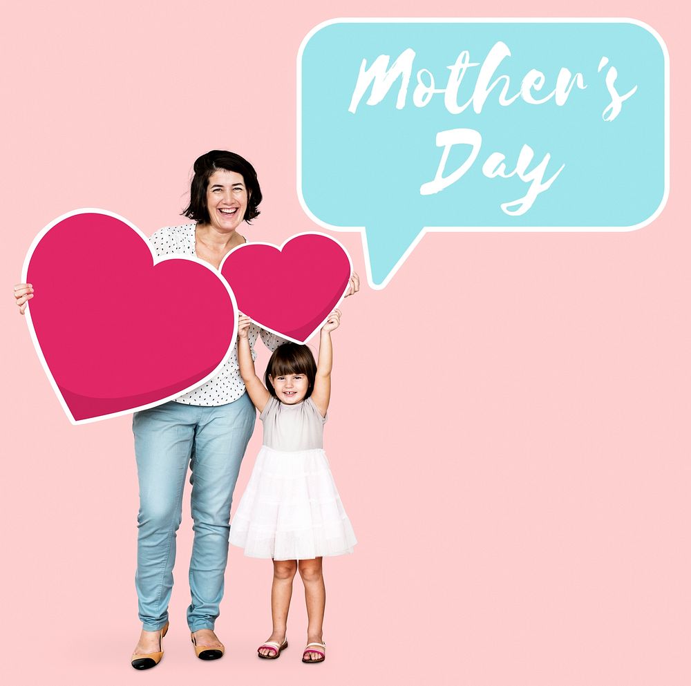 Mother's day in a speech bubble