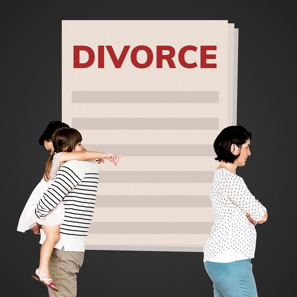 Divided family getting a divorce