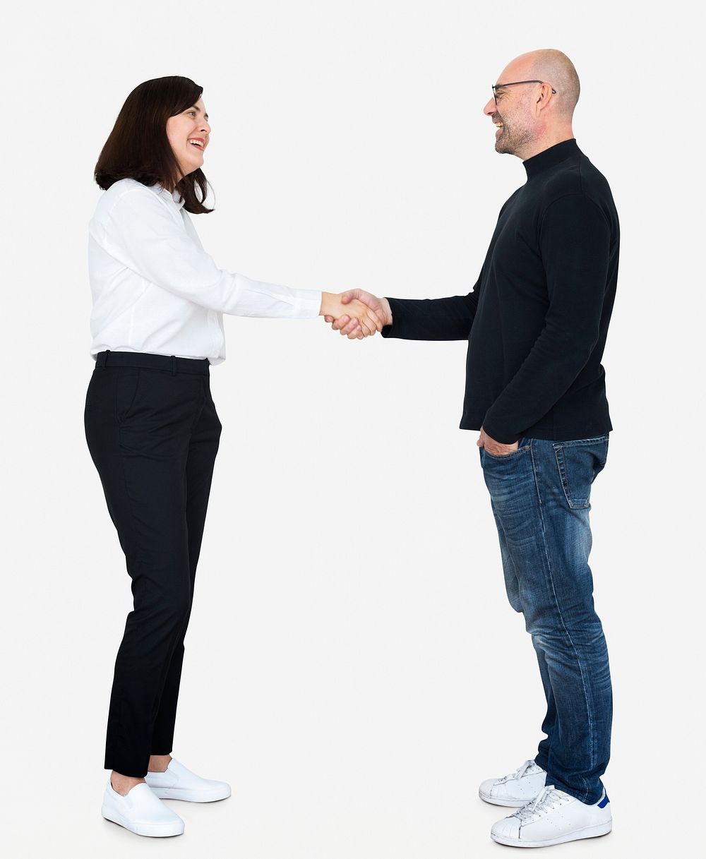 Business partners in a handshake