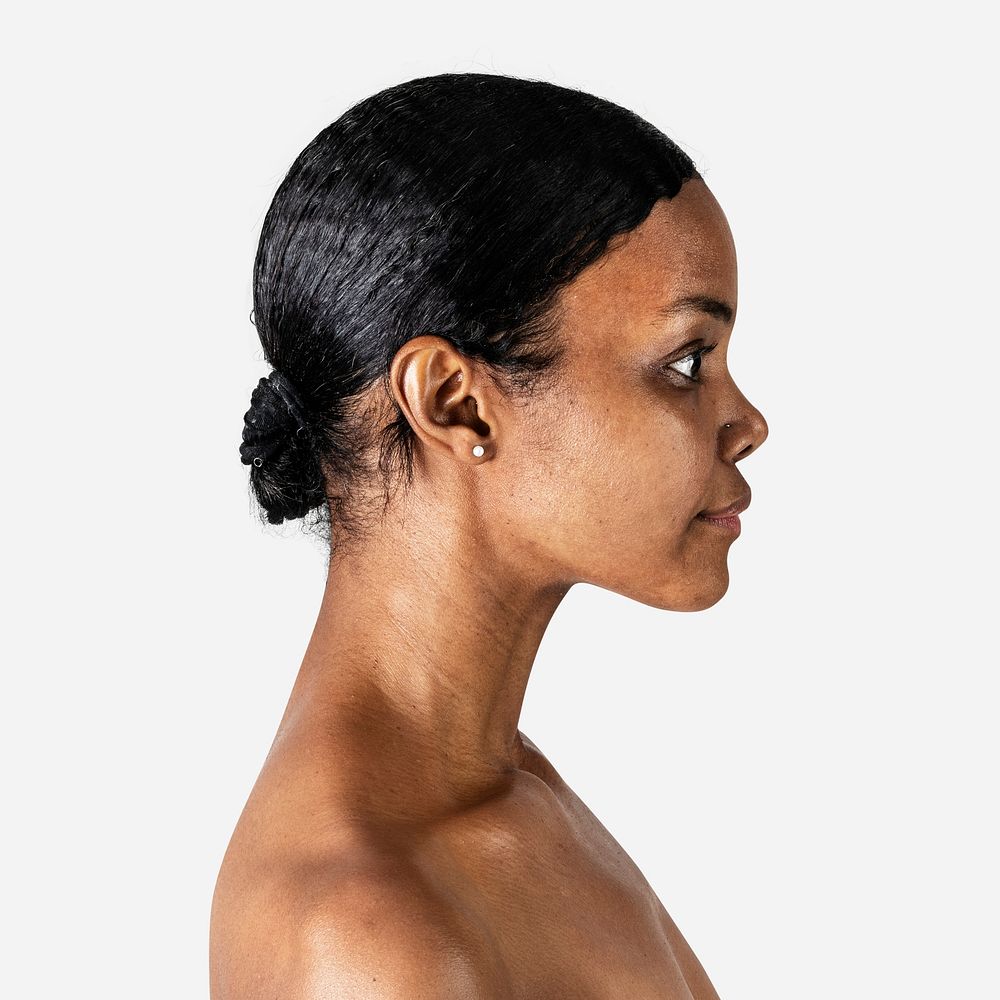 Nude African American woman studio portrait