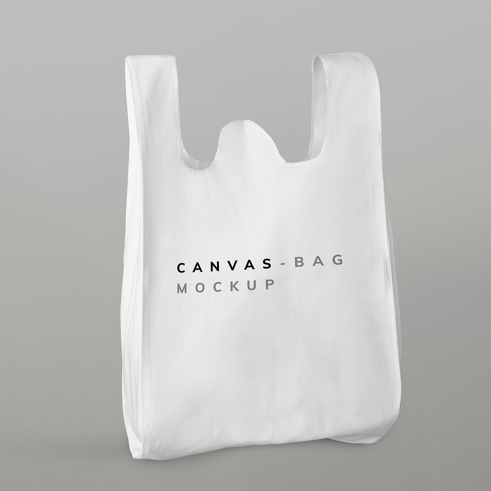White reusable grocery bag mockup 
