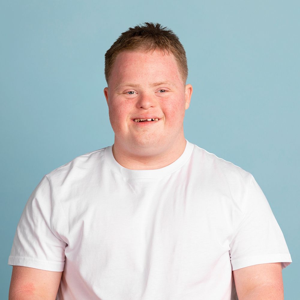Cute boy with down syndrome