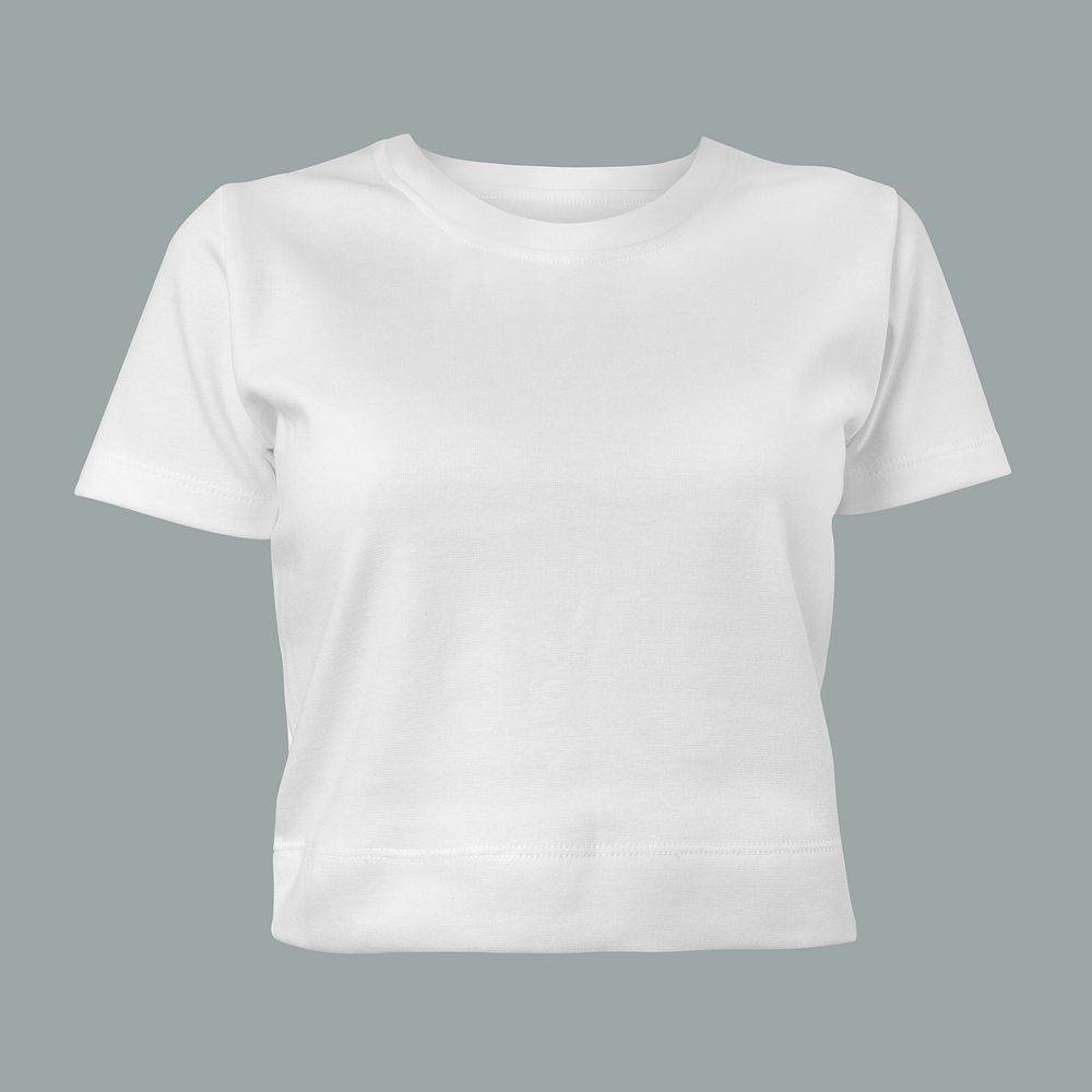 Simple white t-shirt isolated on background mockup