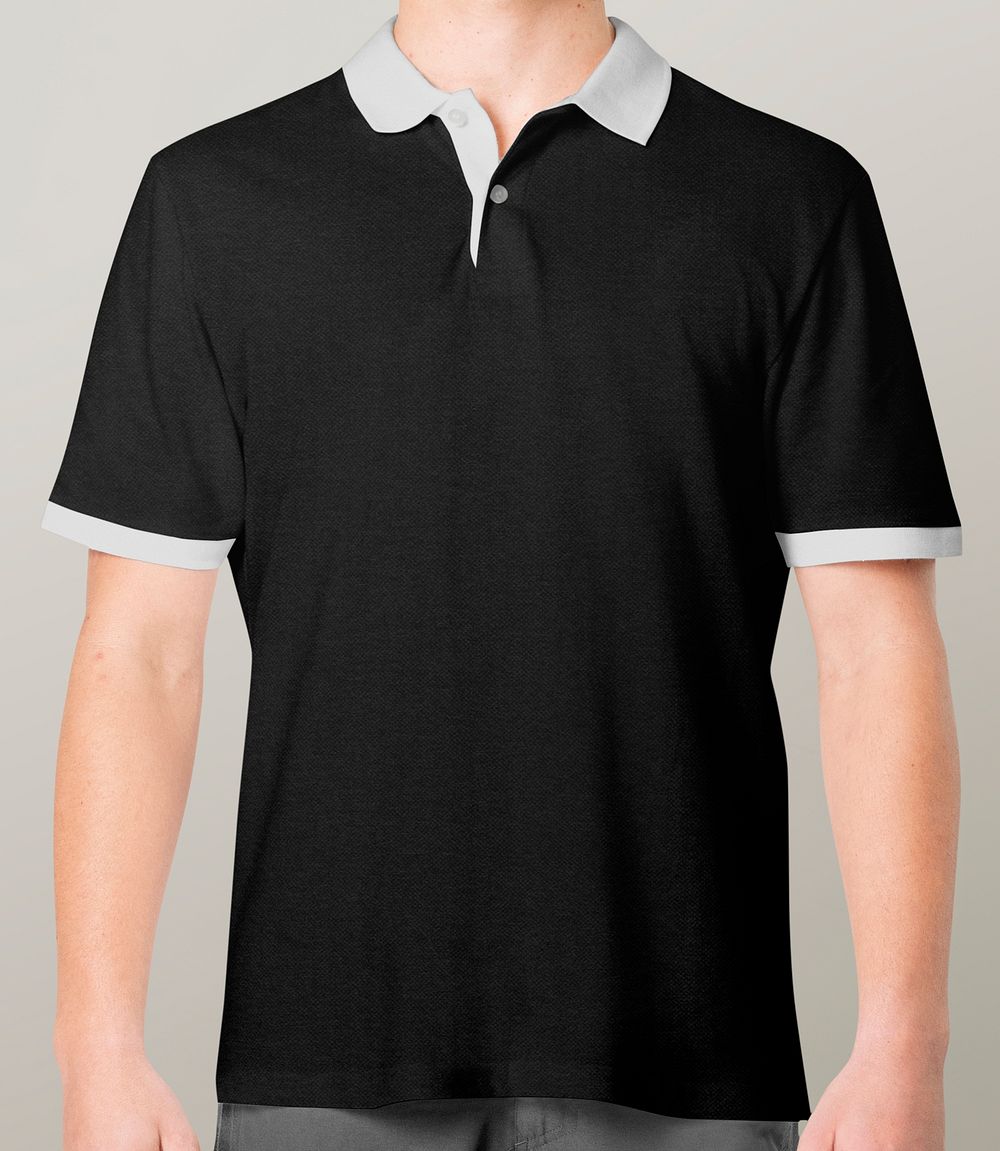 Polo shirt mockup psd men’s casual business wear