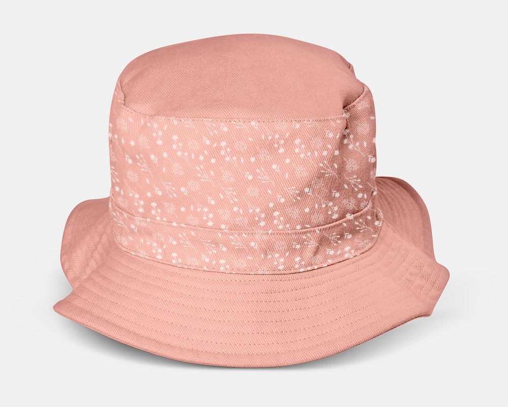 Unbleached bucket hat mockup psd streetwear accessories