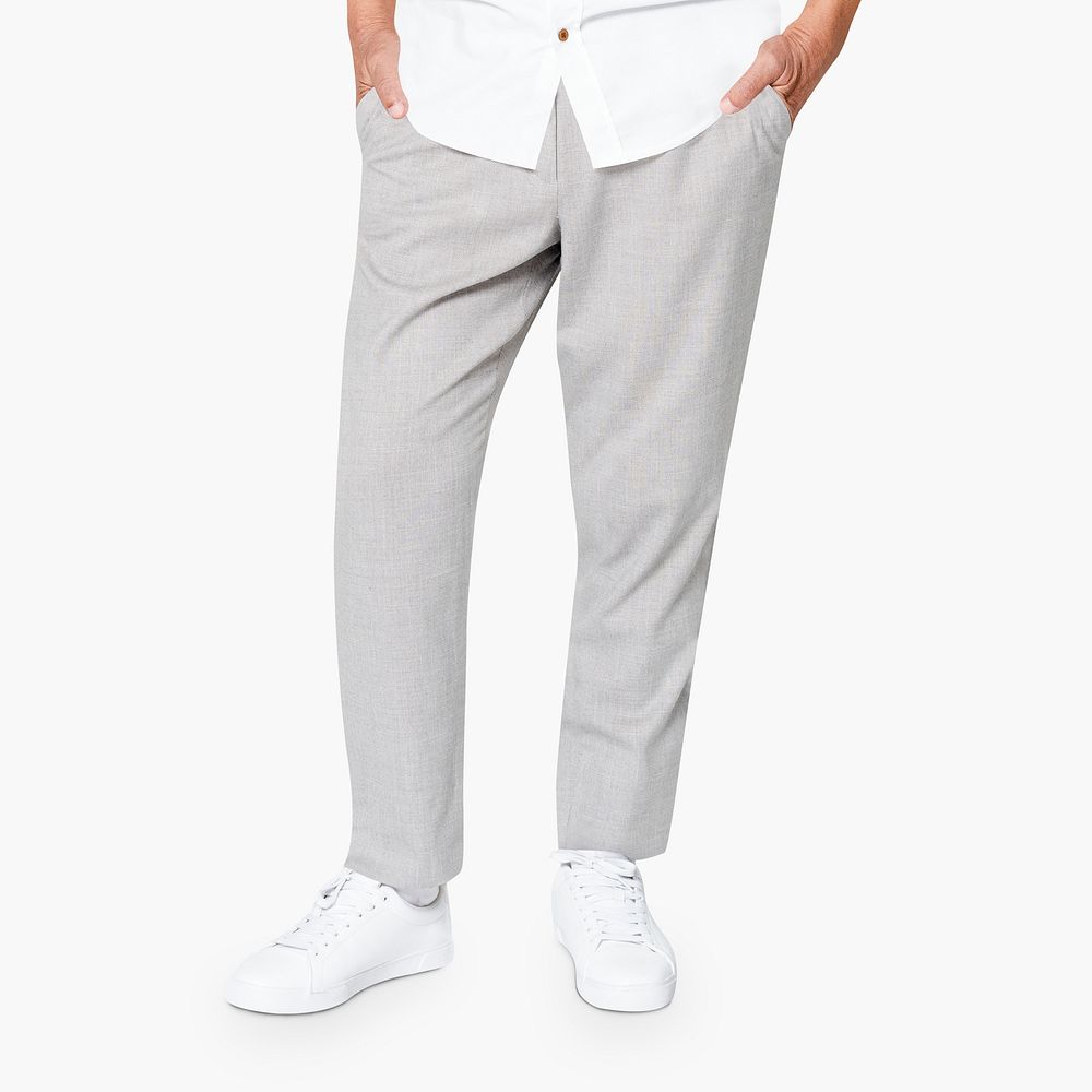 Men’s gray pants mockup psd casual business apparel