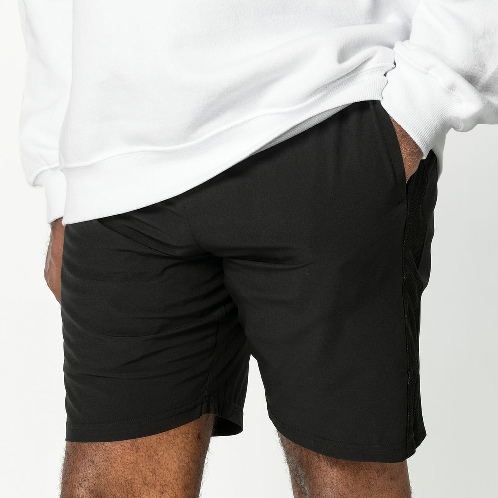 Black shorts psd mockup men&rsquo;s apparel