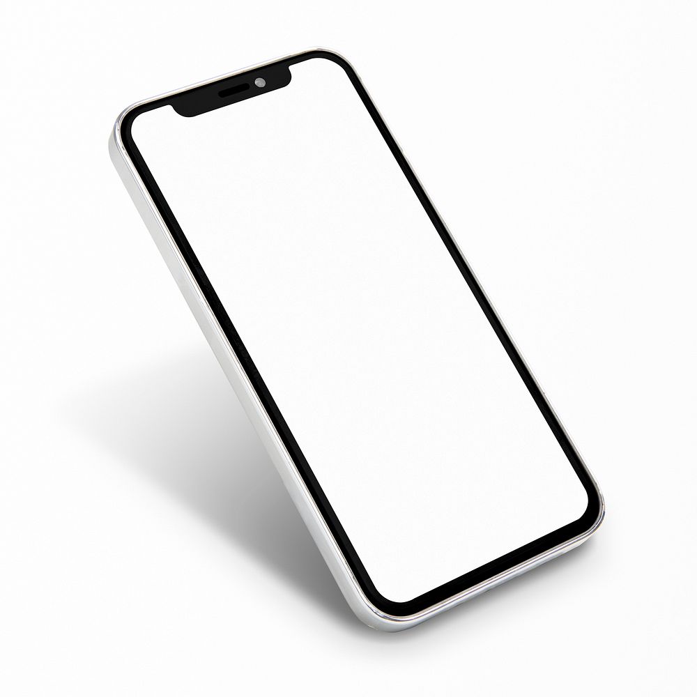 Smartphone white screen mockup psd innovative future technology