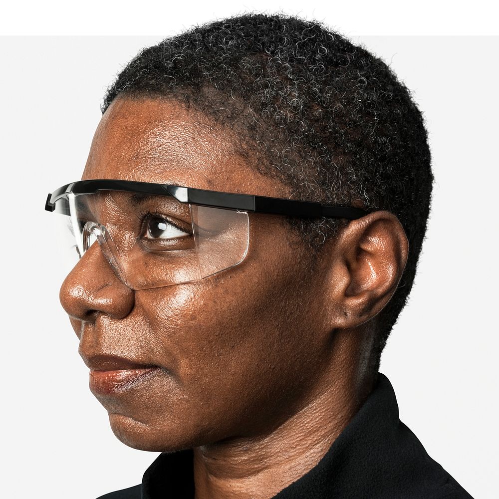 Woman with smart glasses mockup psd futuristic technology