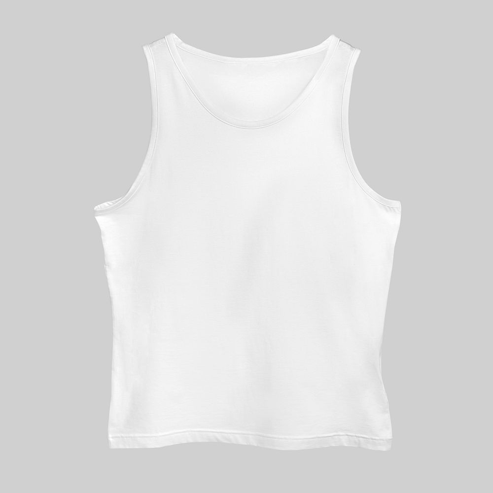 Women's white vest mockup causal apparel 