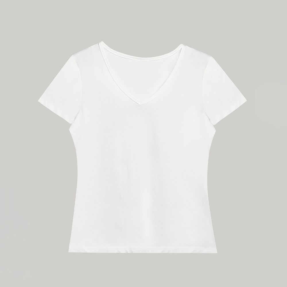 Simple white v neck t-shirt 