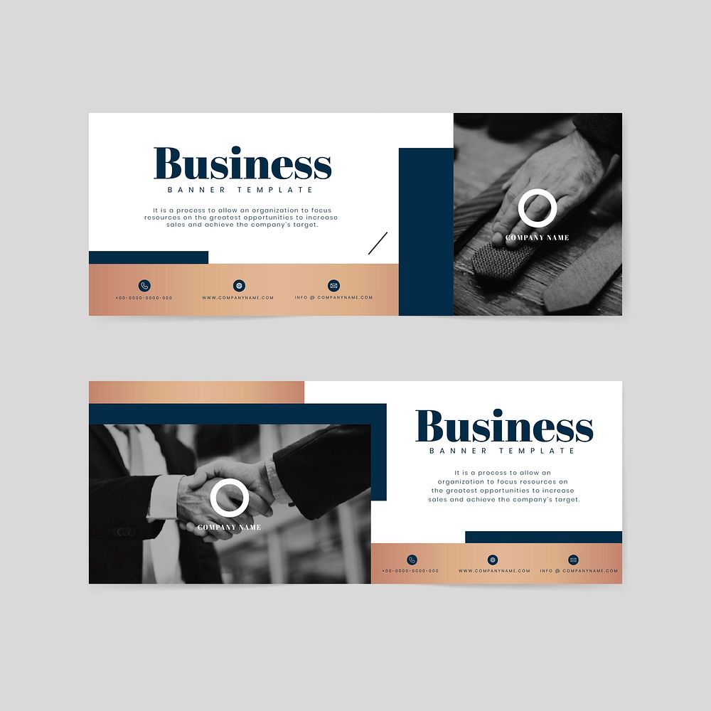 Company banner template set vector