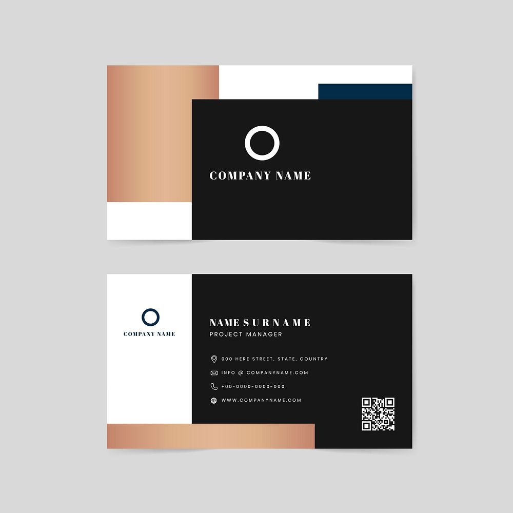 Corporate name card design vector