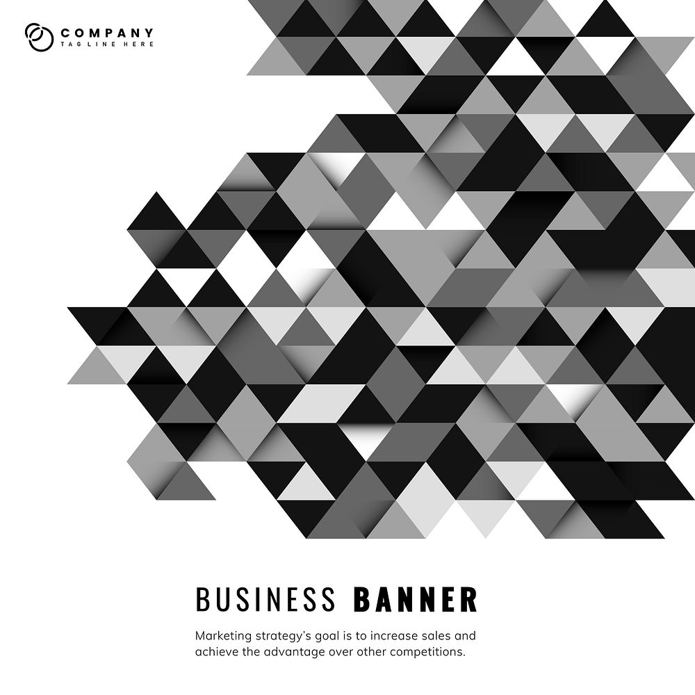 Black business banner design illustration