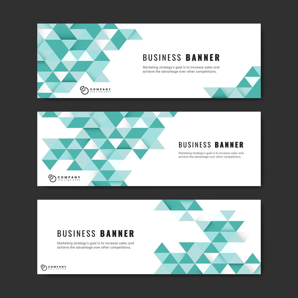 Business banner with abstract design illustration