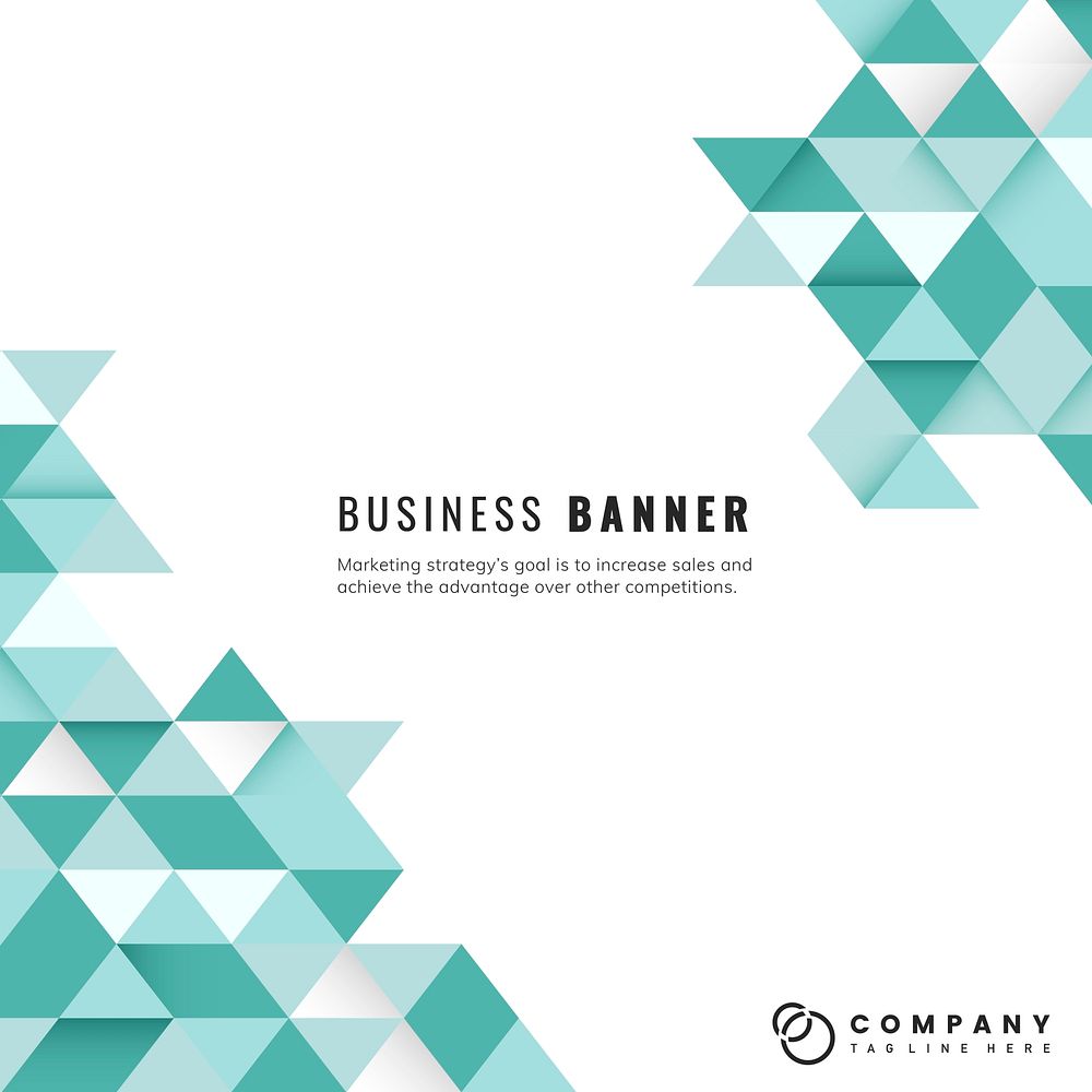 Business banner with abstract design illustration