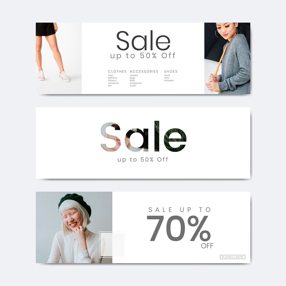 Shop sale offer template vector