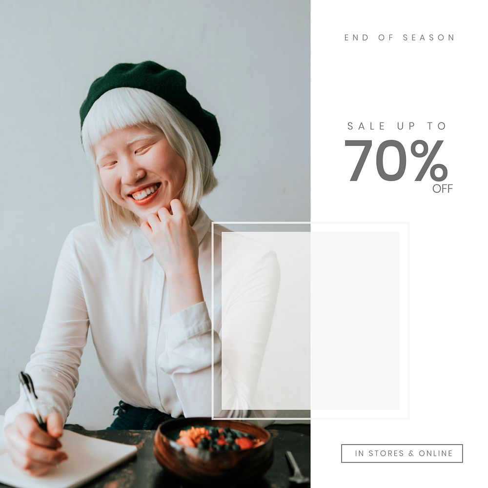 70% sale offer template vector