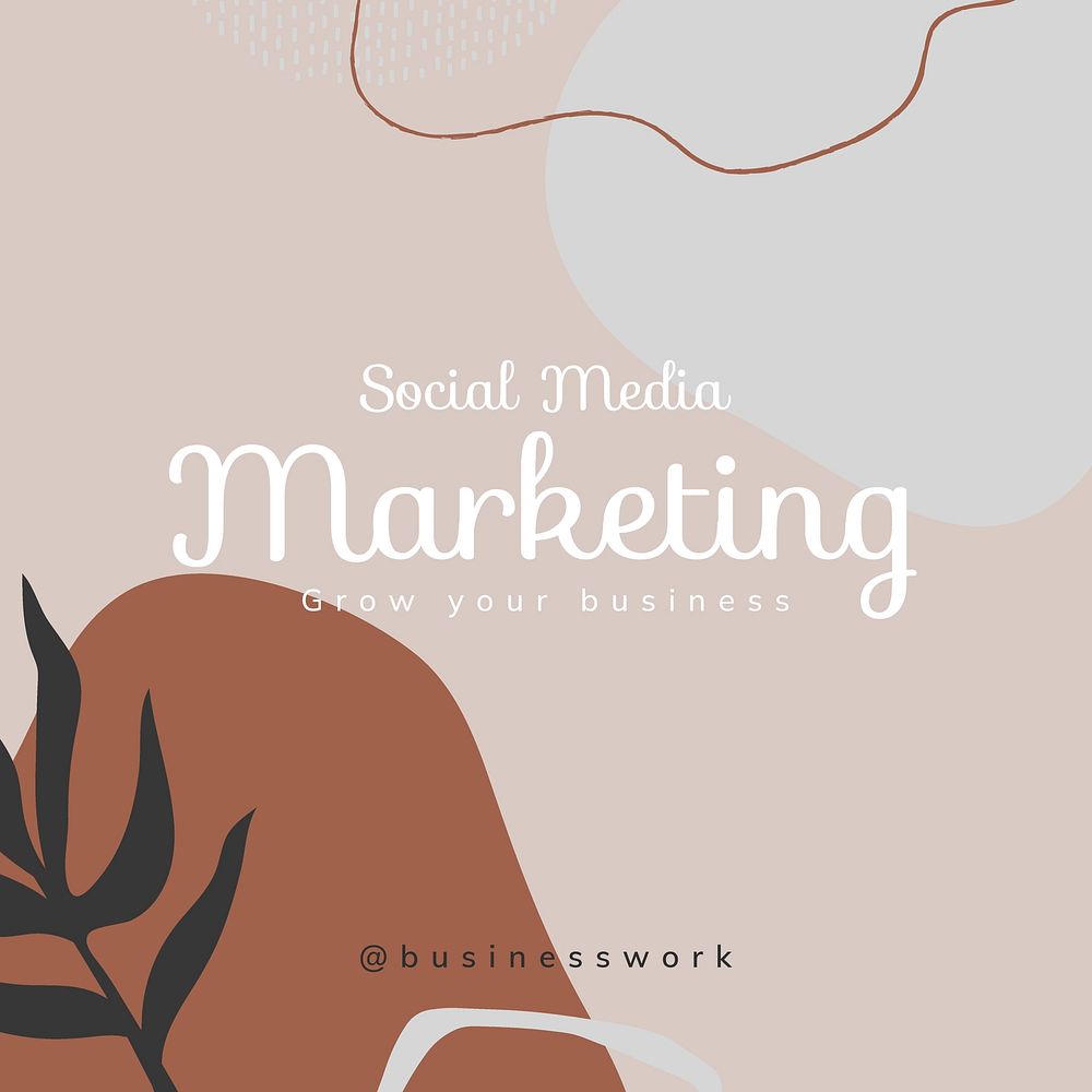 Business consulting Instagram ad template, editable Memphis beige design vector