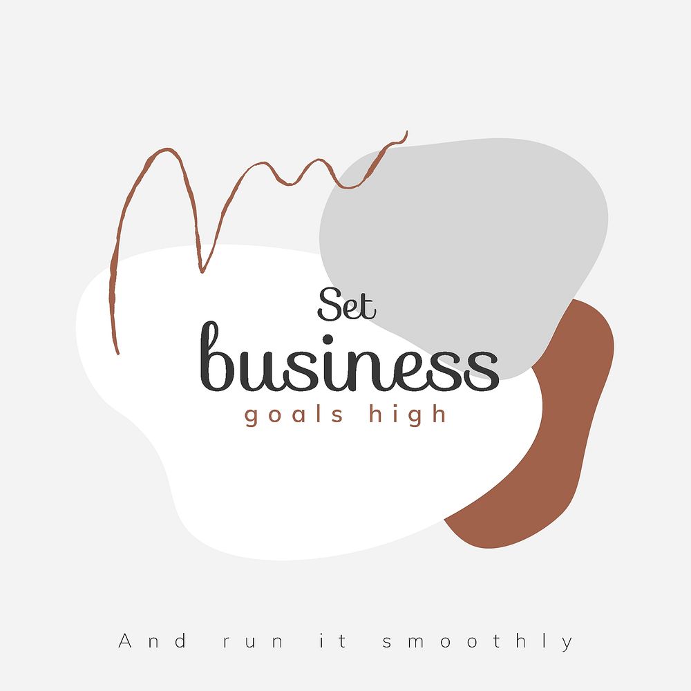 Business consulting Instagram ad template, editable Memphis beige design psd