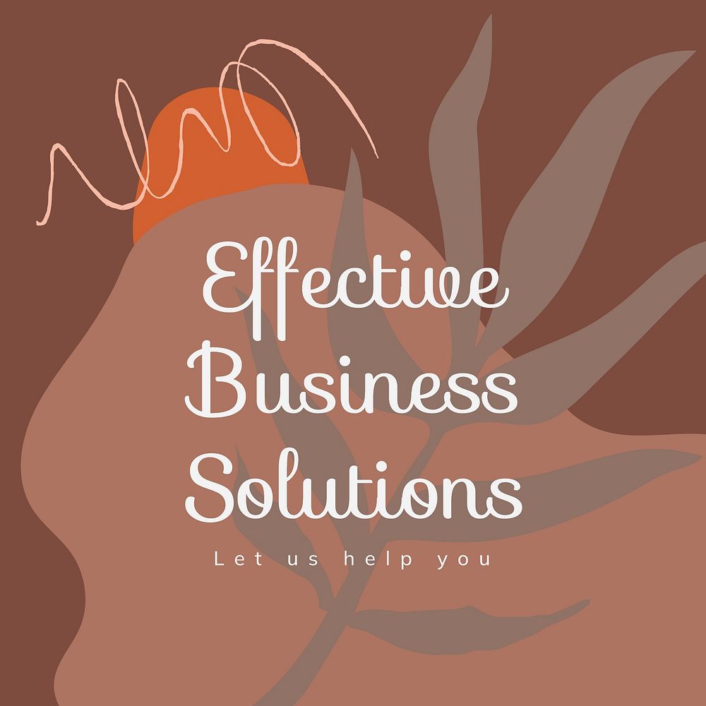 Business consulting Instagram post template, editable Memphis beige design vector