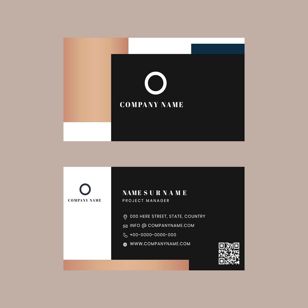 Modern business card template vector set