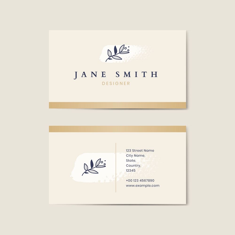 Minimal beige business card template | Premium Vector - rawpixel