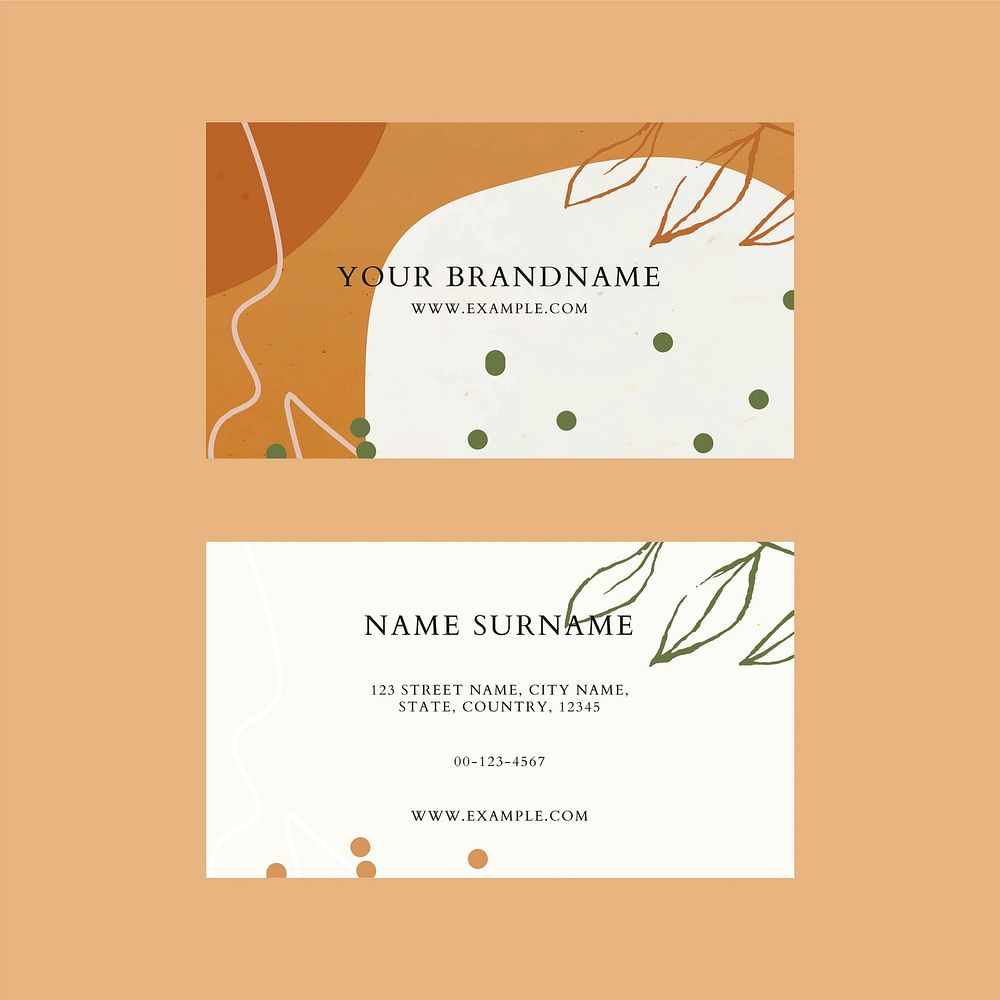 Business card template vector neo memphis style set