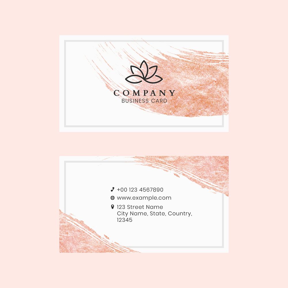 Business card template vector elegant style set