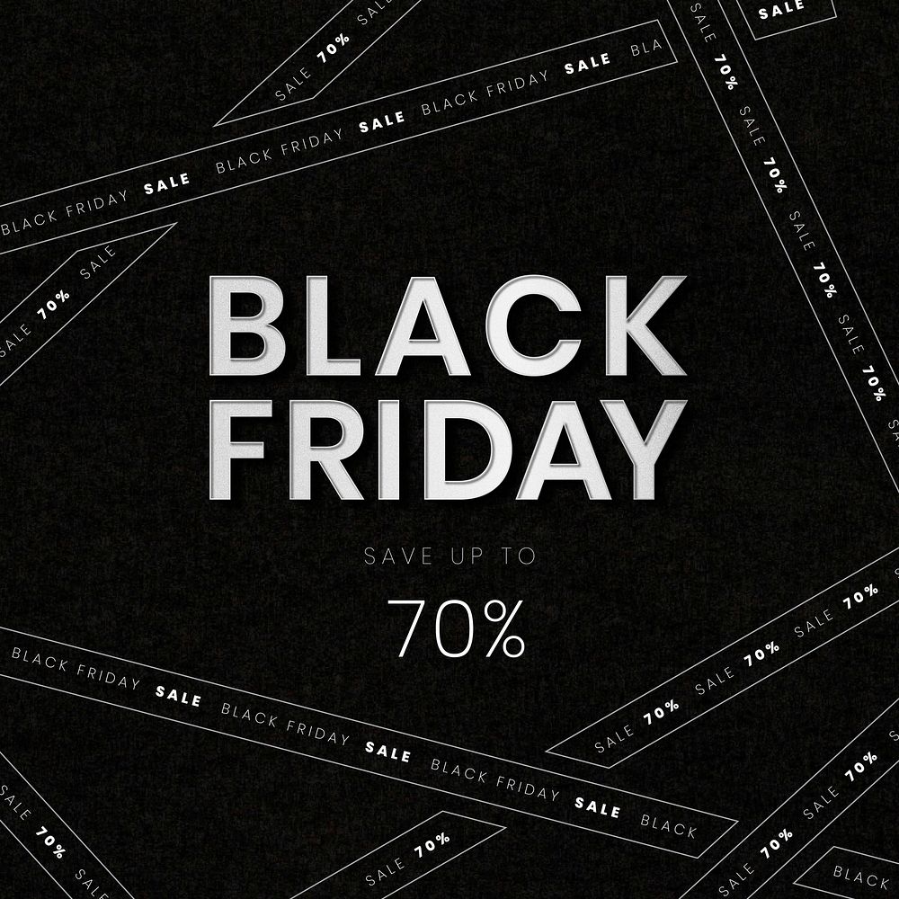 70% off Black Friday vector cross tape sale ad template
