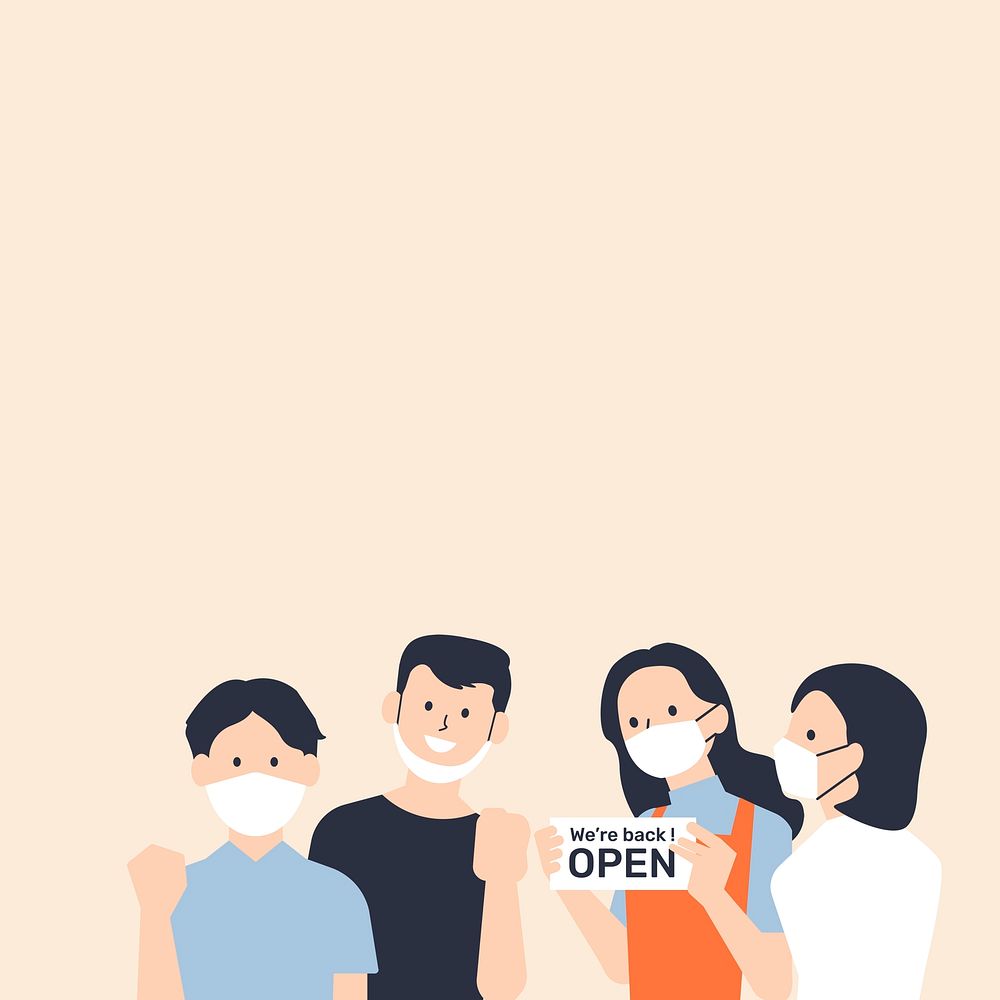 Shop open after lockdown psd background
