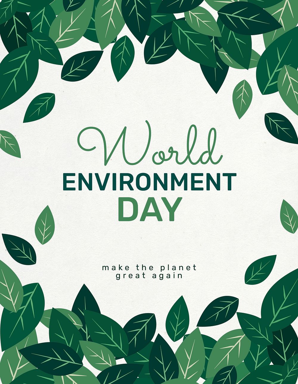 World environment day vector flyer editable template