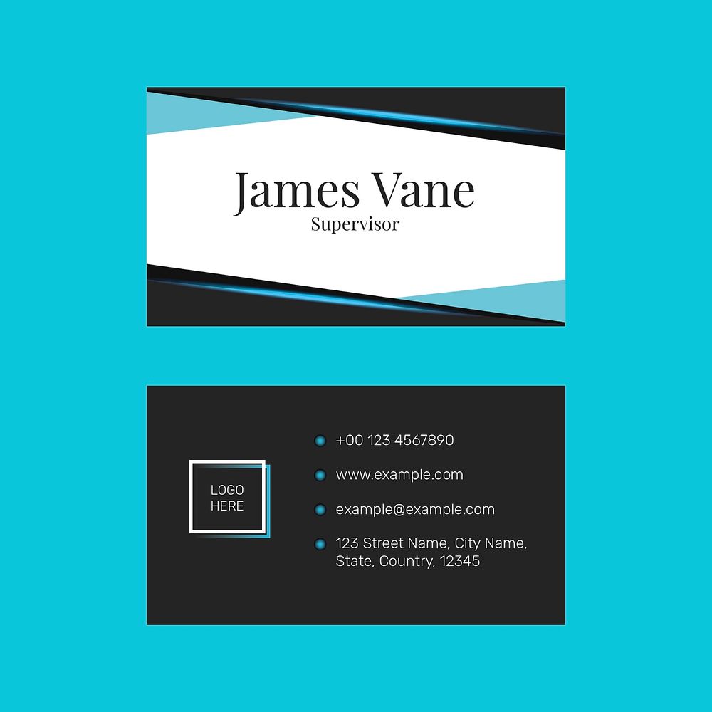 Editable business card template psd modern design